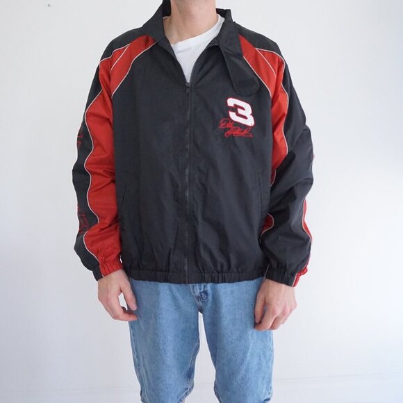 90s Dale Earnhardt Sr. #3 Nascar Zip Up Windbreaker Jacket L By Winner's Circle - Picture 1 of 10